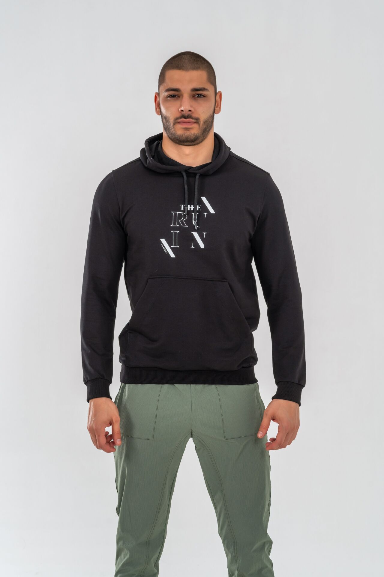 SWEATSHIRT KAPŞONLU - 904 - SİYAH - SİYAH