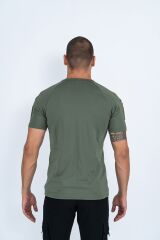 T-SHIRT TACTICAL K.KOL PİKE - 801 - HAKİ