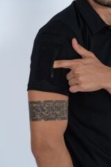 T-SHIRT TACTICAL K.KOL PİKE - 802 - SİYAH