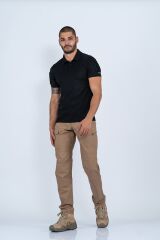 T-SHIRT TACTICAL K.KOL PİKE - 802 - SİYAH