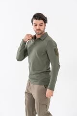 T-SHIRT TACTICAL U.KOL PİKE - 823 - HAKİ