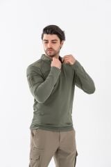 T-SHIRT TACTICAL U.KOL PİKE - 823 - HAKİ