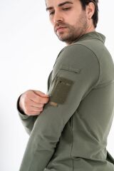 T-SHIRT TACTICAL U.KOL PİKE - 823 - HAKİ