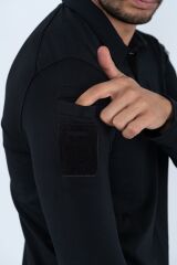 T-SHIRT TACTICAL U.KOL PİKE - 823 - SİYAH