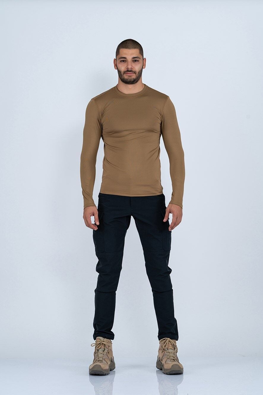 T-SHIRT MICROFİBER BASIC U.KOL - 810 - BEJ