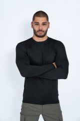 T-SHIRT MICROFİBER BASIC U.KOL - 810 - SİYAH