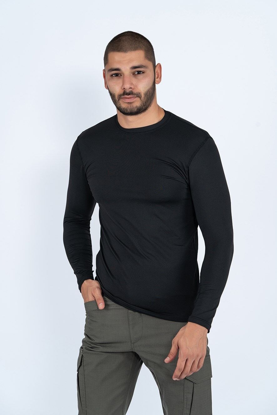 T-SHIRT MICROFİBER BASIC U.KOL - 810 - SİYAH