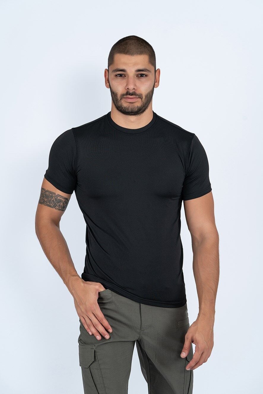 T-SHIRT MICROFİBER BASIC K.KOL - 809 - SİYAH