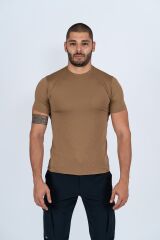 T-SHIRT MICROFİBER BASIC K.KOL - 809 - BEJ