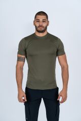 T-SHIRT MICROFİBER BASIC K.KOL - 809 - HAKİ