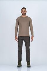 T-SHIRT TACTICAL U.KOL PİKE - 822 - BEJ
