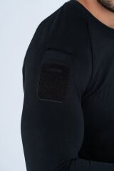 T-SHIRT TACTICAL U.KOL PİKE - 822 - SİYAH