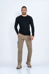 T-SHIRT TACTICAL U.KOL PİKE - 822 - SİYAH