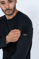 T-SHIRT TACTICAL U.KOL PİKE - 822 - SİYAH
