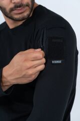 T-SHIRT TACTICAL U.KOL PİKE - 822 - SİYAH