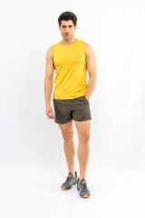 T-SHIRT ANTRENMAN KOLSUZ - 813 - SARI