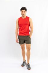 T-SHIRT ANTRENMAN KOLSUZ - 813 - KIRMIZI
