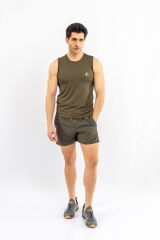 T-SHIRT ANTRENMAN KOLSUZ - 813 - HAKİ