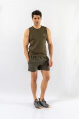 T-SHIRT ANTRENMAN KOLSUZ - 813 - HAKİ