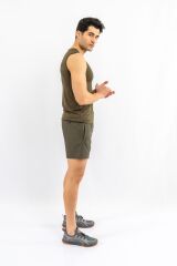 T-SHIRT ANTRENMAN KOLSUZ - 813 - HAKİ