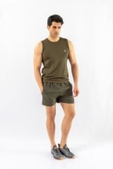 T-SHIRT ANTRENMAN KOLSUZ - 813 - HAKİ