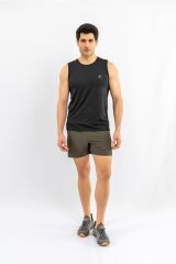T-SHIRT ANTRENMAN KOLSUZ - 813 - SİYAH