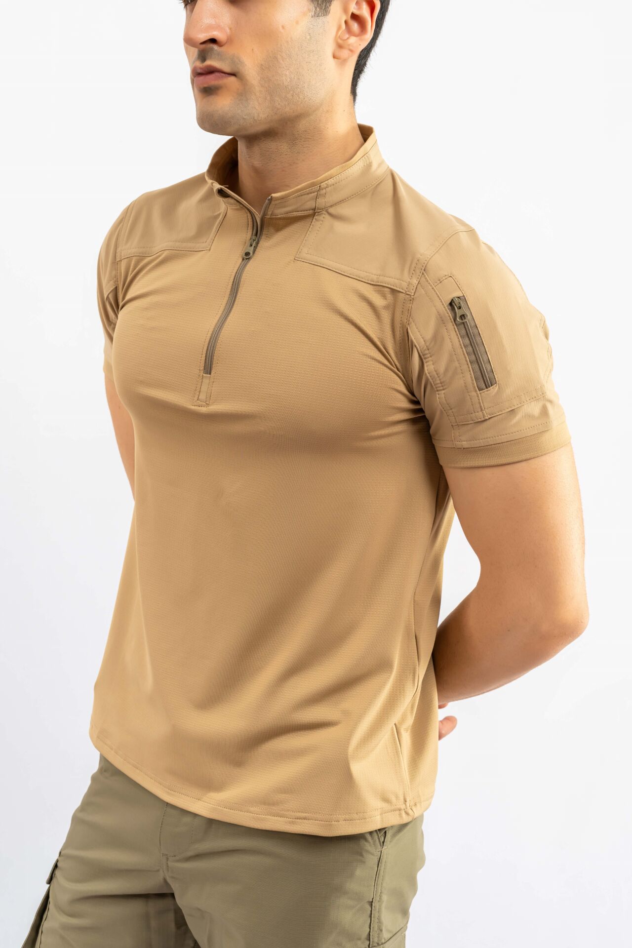 T-SHIRT TACTİC K.KOL - 405 - BEJ