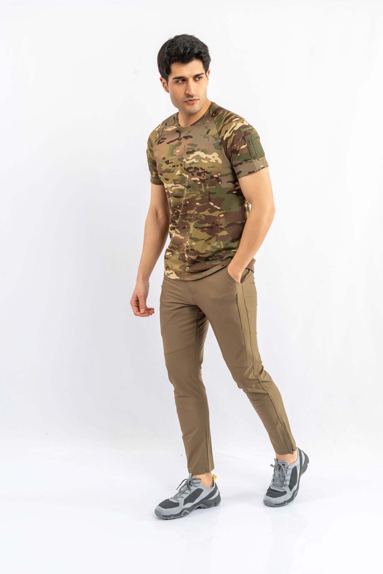 T-SHIRT TACTICAL K.KOL PİKE KAMUFLAJ  - 801 - MULTİCAM