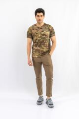 T-SHIRT TACTICAL K.KOL PİKE KAMUFLAJ  - 801 - MULTİCAM